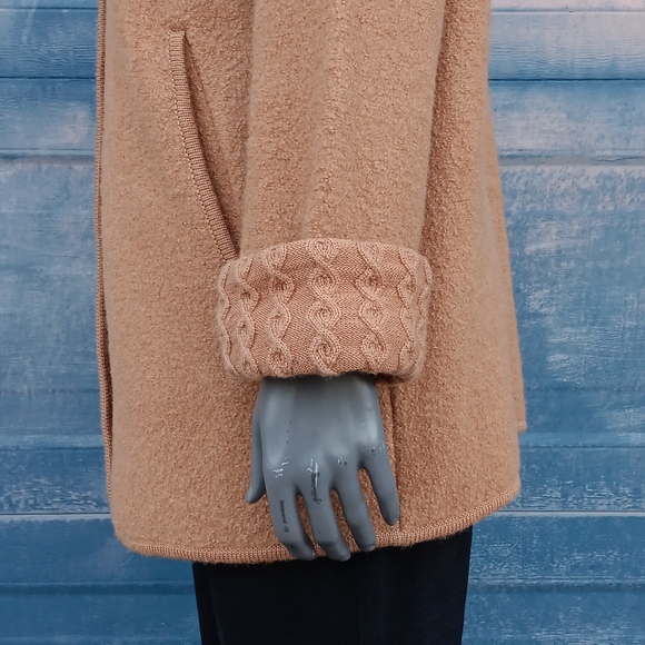 BERNARDO ESSENTIALS LADIE'S PURE WOOL SWEATER COAT W/METAL ACCENTED BUTTONS - Picture 9 of 17